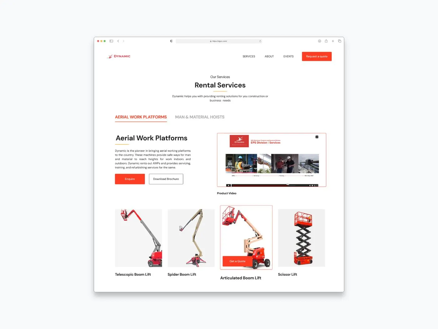 Rental services