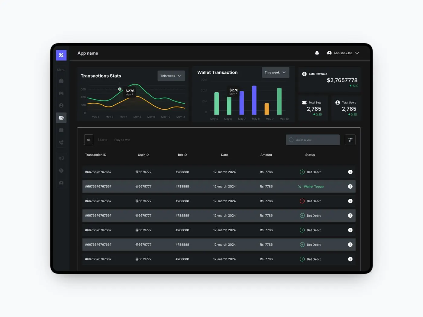 Wallet and transactions